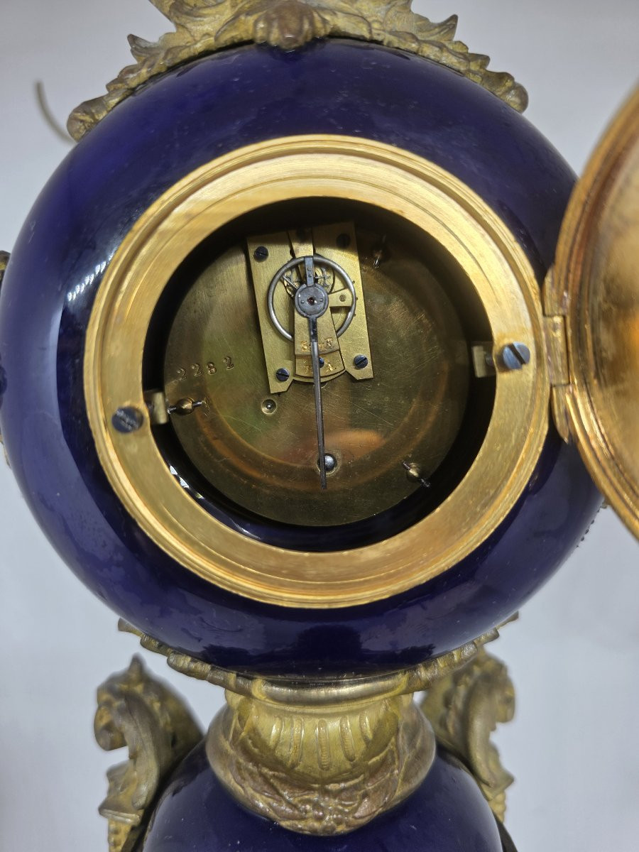 Orologio da tavolo a forma di vaso (o "orologio ad urna") francese epoca napolenoe III-photo-3