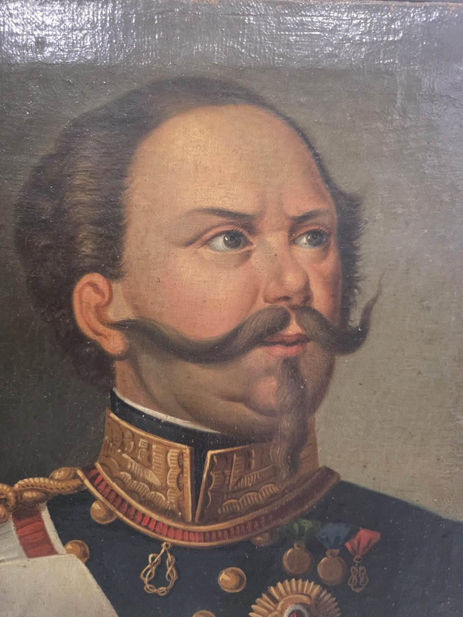 Olio su tela periodo del Risorgimento italiano raffigurante  Vittorio Emanuele II di Savoia-photo-5