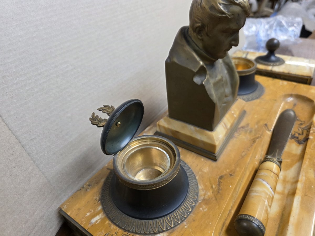 Set da scrivania in stile Impero o storicista (Napoleone III)  Hans Muller-photo-2