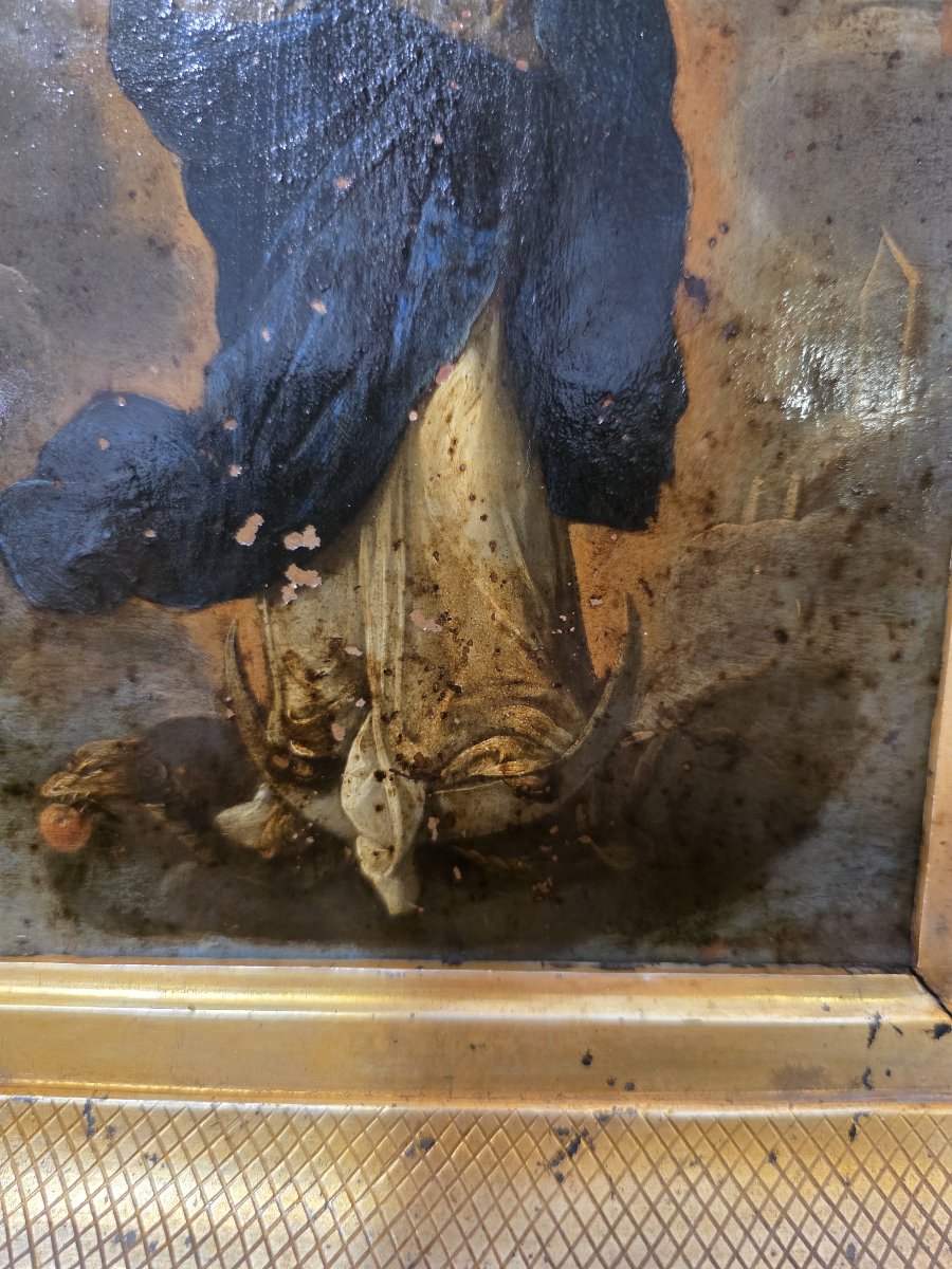 Olio su rame "Immacolata Concezione". Italia XVIII secolo-photo-4