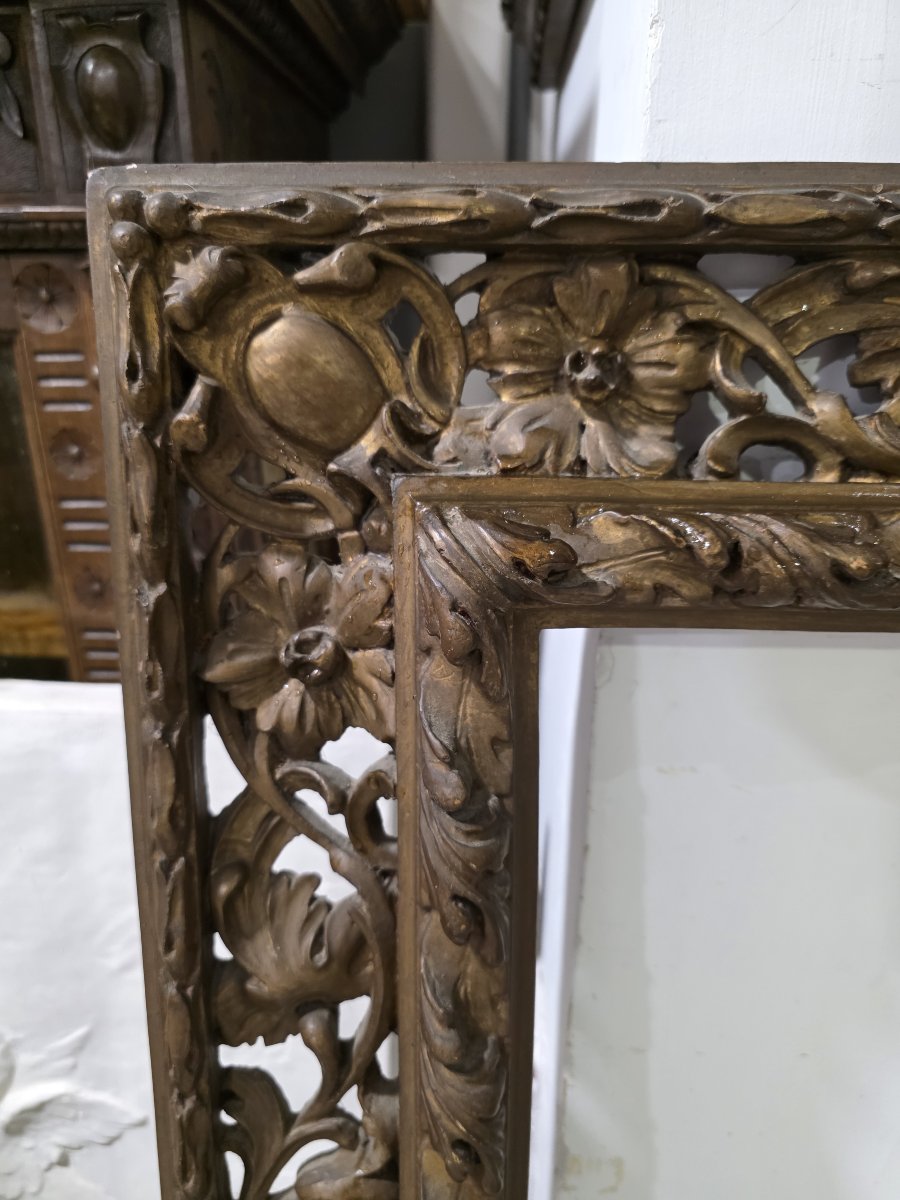 Cornice dorata traforata in stile barocco – Fine XIX / Inizio XX secolo-photo-7