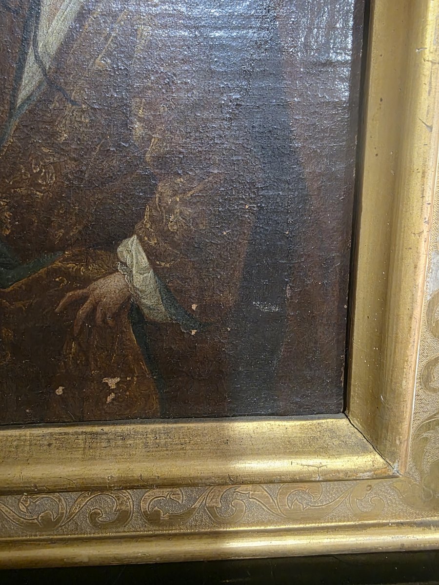 Ritratto di Gentiluomo con Documento e Calamaio, Olio su Tela, XVIII Secolo-photo-8