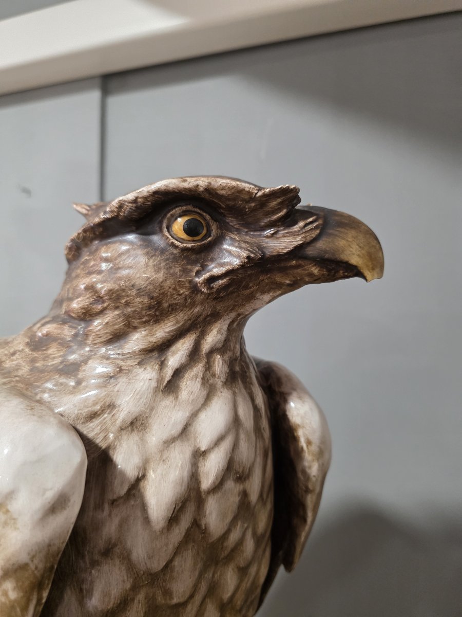 Grande Scultura in Ceramica "Aquila" - Guido Cacciapuoti (H 62 cm)-photo-2