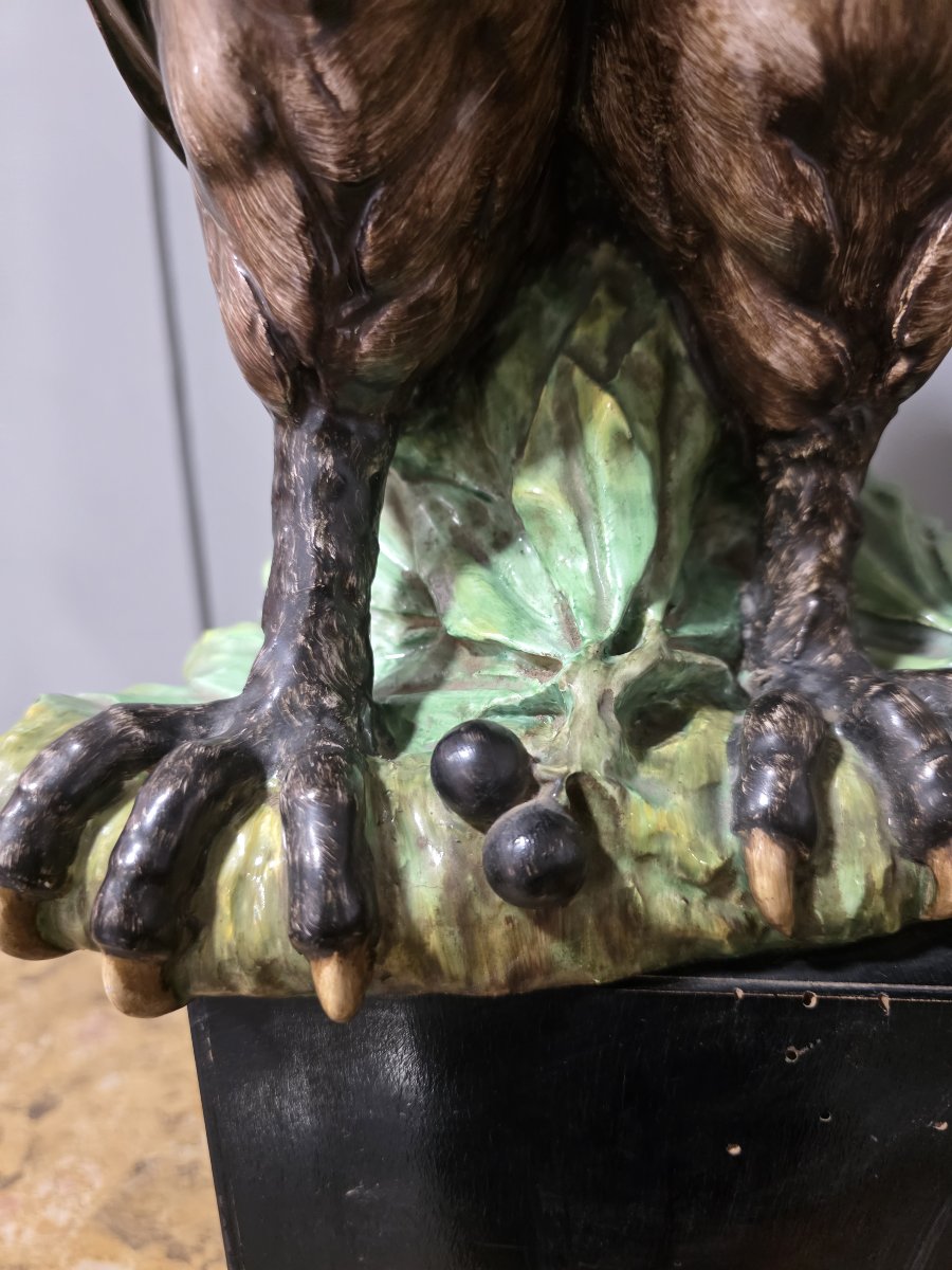 Grande Scultura in Ceramica "Aquila" - Guido Cacciapuoti (H 62 cm)-photo-6