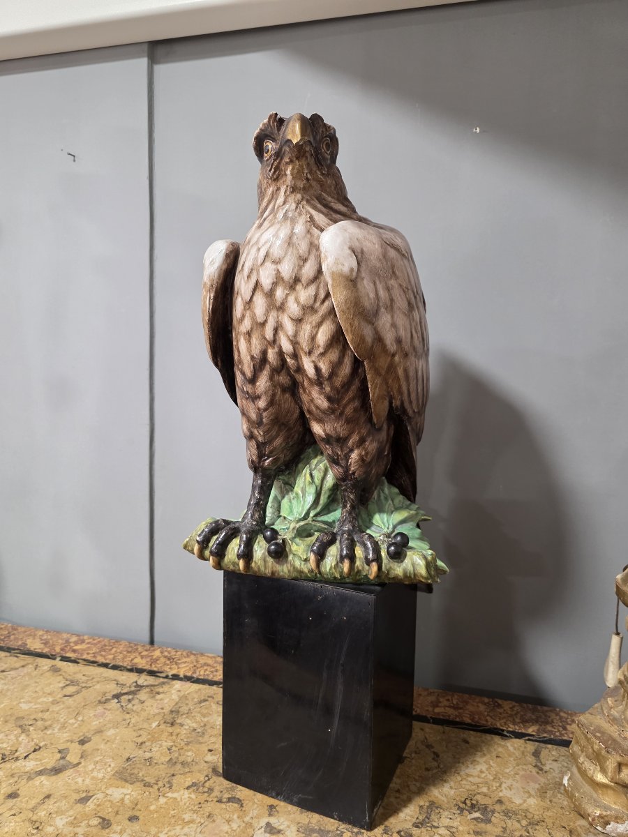 Grande Scultura in Ceramica "Aquila" - Guido Cacciapuoti (H 62 cm)
