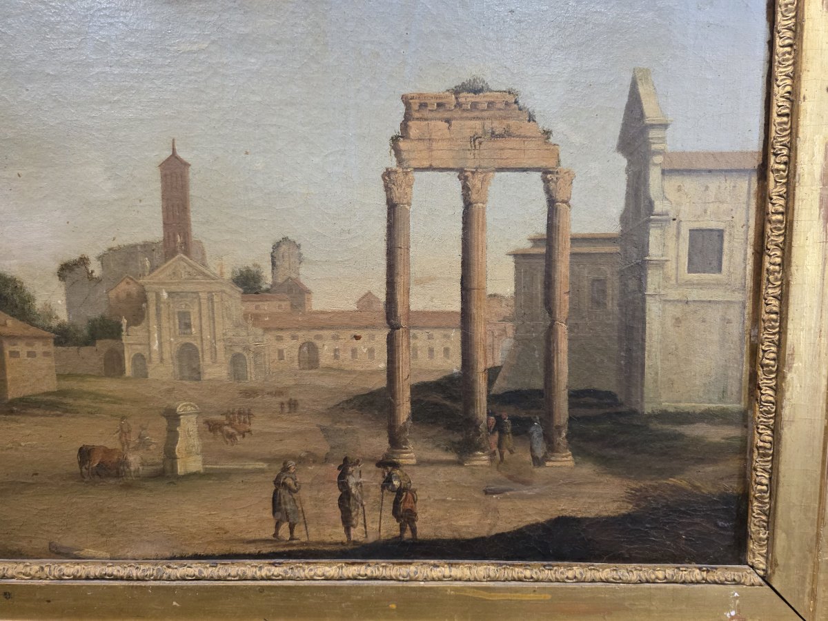  Capriccio Romano - Veduta del Foro con Tempio di Castore e Polluce, XVIII Secolo-photo-2