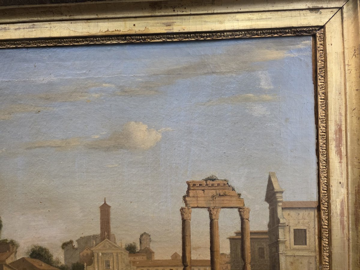  Capriccio Romano - Veduta del Foro con Tempio di Castore e Polluce, XVIII Secolo-photo-3