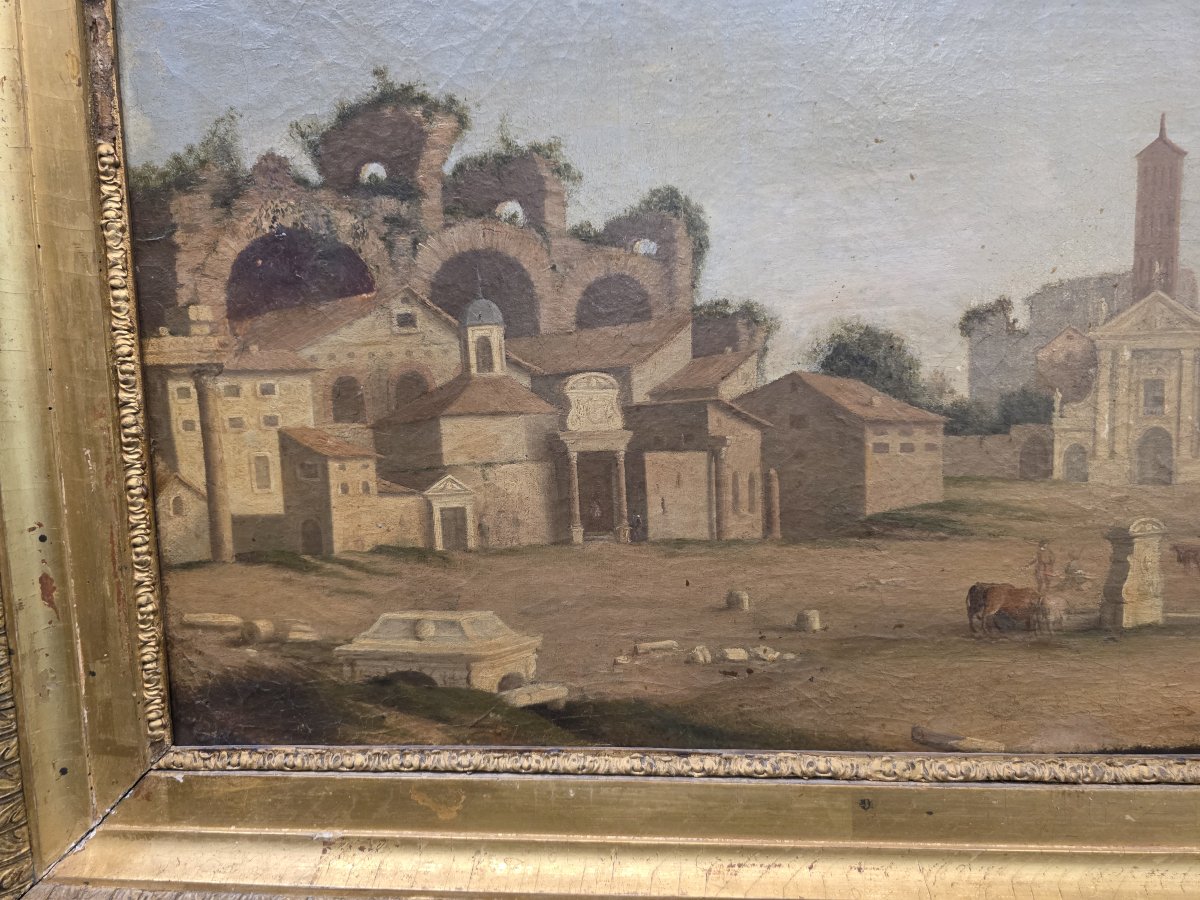  Capriccio Romano - Veduta del Foro con Tempio di Castore e Polluce, XVIII Secolo-photo-1