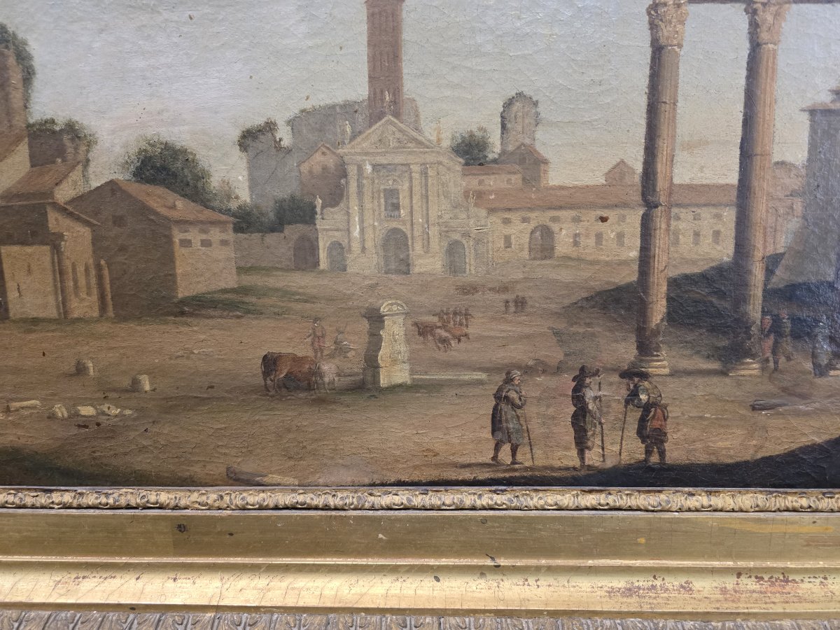  Capriccio Romano - Veduta del Foro con Tempio di Castore e Polluce, XVIII Secolo-photo-2