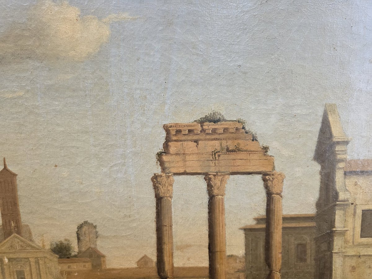  Capriccio Romano - Veduta del Foro con Tempio di Castore e Polluce, XVIII Secolo-photo-4