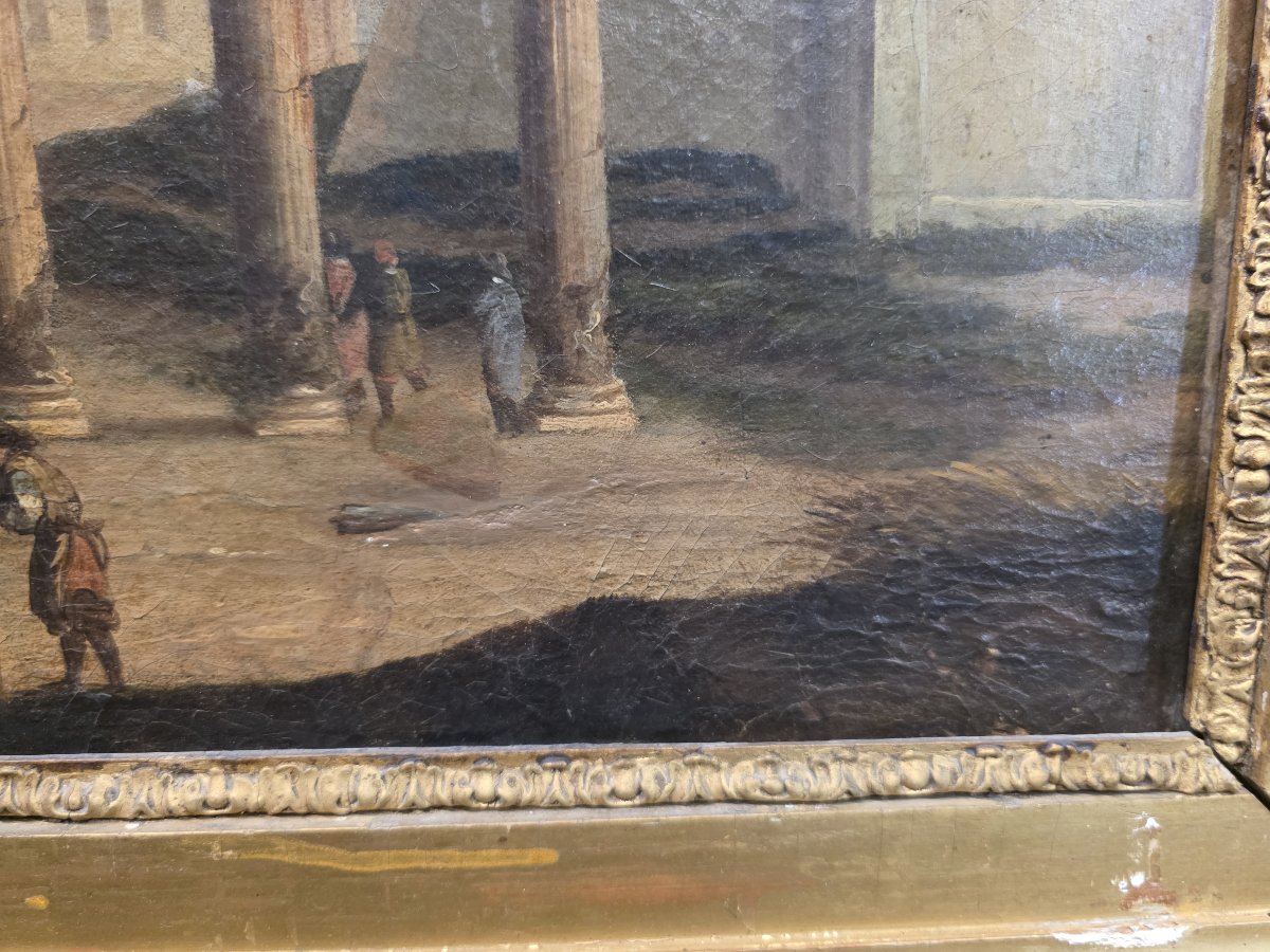  Capriccio Romano - Veduta del Foro con Tempio di Castore e Polluce, XVIII Secolo-photo-5