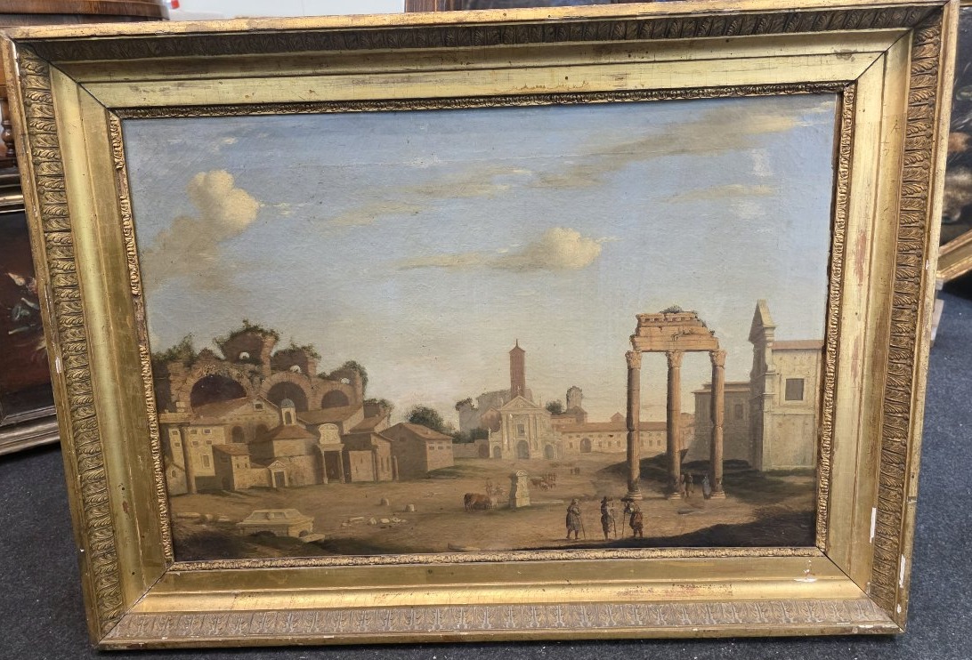  Capriccio Romano - Veduta del Foro con Tempio di Castore e Polluce, XVIII Secolo