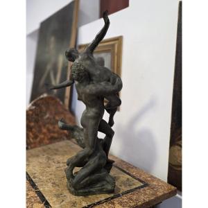 Grande scultura in bronzo raffigurante: Il Ratto delle Sabine del Giambologna - Italia XIX seco