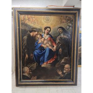 Grande olio su tela del Seicento opera di ambito umbro.