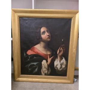 Olio su tela da Carlo Dolci, fine settecento primo ottoceonto raffigurante: Santa Apollonia