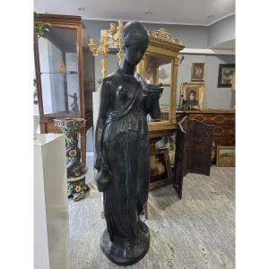 Scultura in bronzo di Ebe, dal modello Thorwaldsen - primi del XX secolo