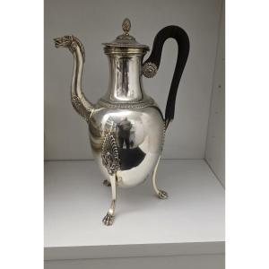 Caffettiera in argento titolo 950 Impero Parigi