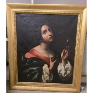 Olio su tela da Carlo Dolci, fine settecento primo ottoceonto raffigurante: Santa Apollonia