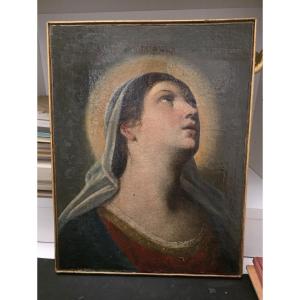 Dipinto olio su tela "Santa in estasi" fine del seicento primi settecento