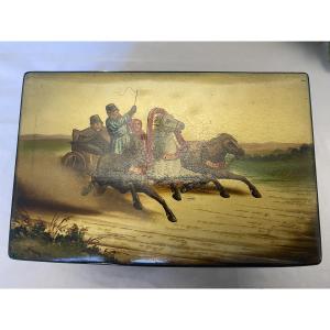 Russian Tea Box Called Vishnyakov 19th Century