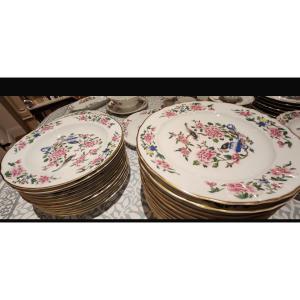 Important Bernardaud Porcelain Dinner Service From Limoges 