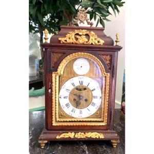 Very Pretty Louis XIII Oak Clock By Carl Nachber Pettau