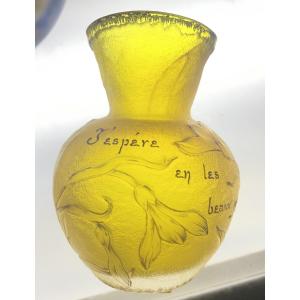 Very Pretty Daum Talking Vase, Circa 1890