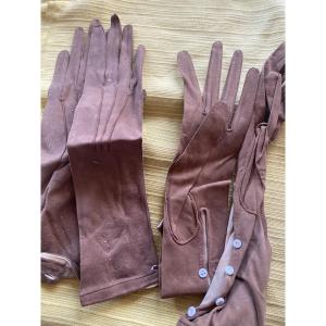 Set Of High-quality Women's Leather Gloves 