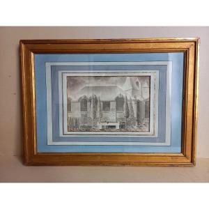 Ink And Grey Wash Drawing Commemorating An Episode Of The French Revolution