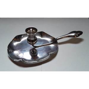 Art Nouveau Silver Hand Candlestick