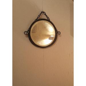 Art Deco Wrought Iron Mirror