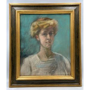 Portrait Of A Young Woman, Pastel