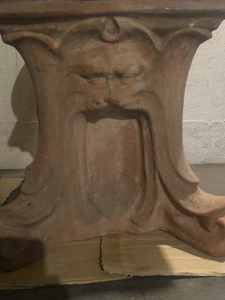 Coppia di panchetti in terracotta -photo-4