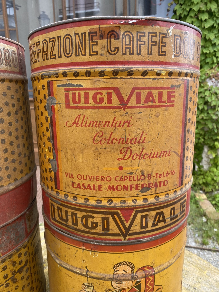 Contenitori del caffè in latta dipinta -photo-4