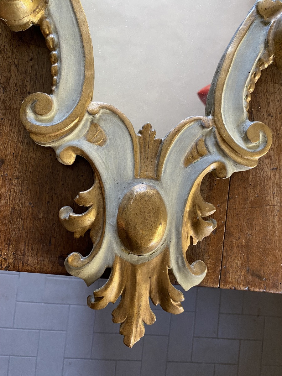 Coppia grandi appliques in legno-photo-5