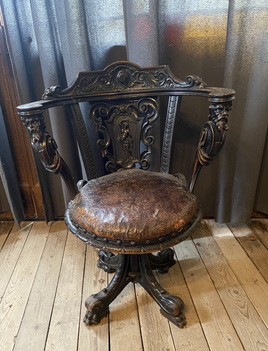 sedia veneziana della fine del 1800 