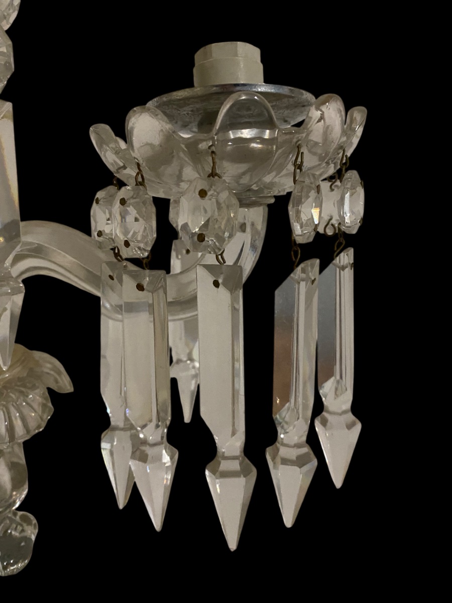 Candelabro a tre luci in cristallo di baccarat-photo-3