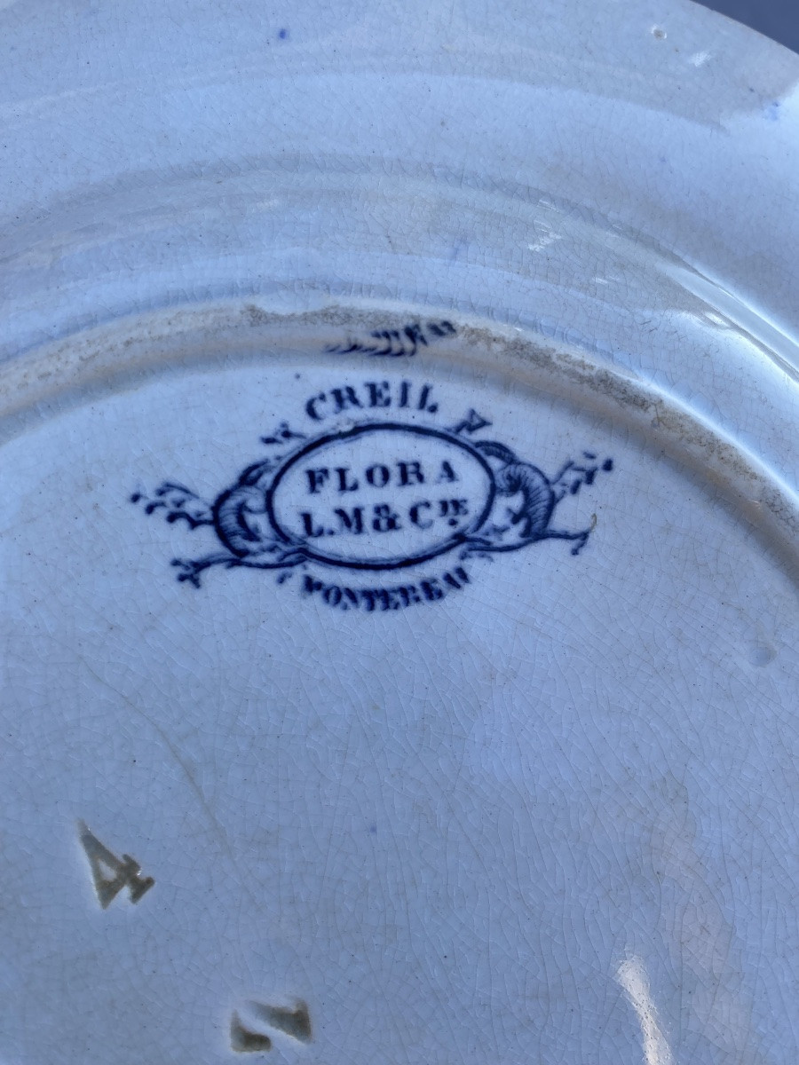 Piatti e alzatine in terracotta smaltata creil-montereau -photo-2