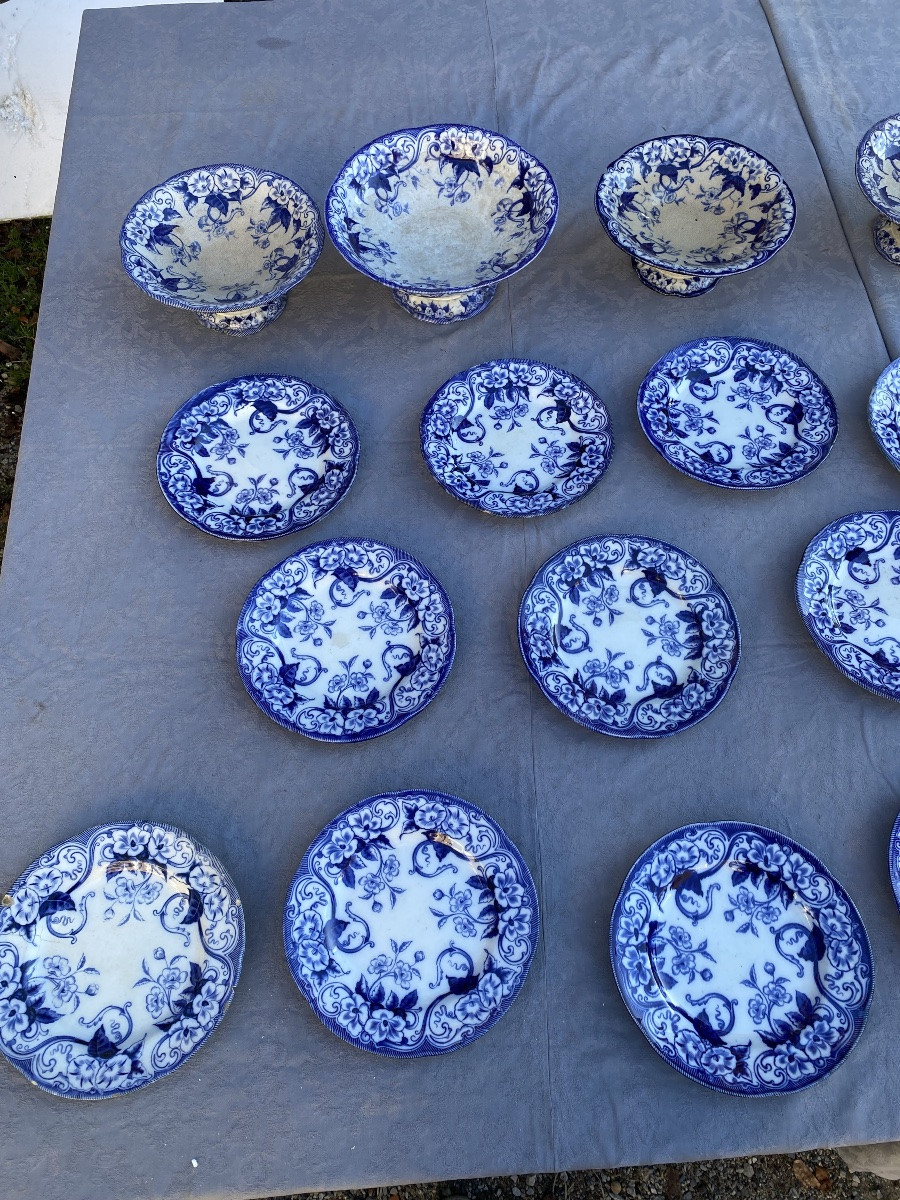 Piatti e alzatine in terracotta smaltata creil-montereau -photo-3