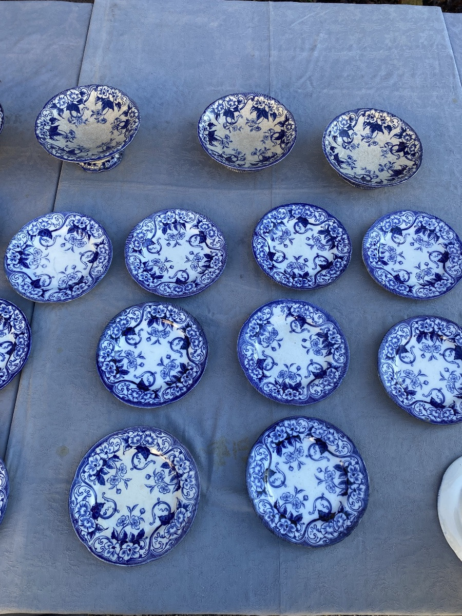 Piatti e alzatine in terracotta smaltata creil-montereau -photo-4