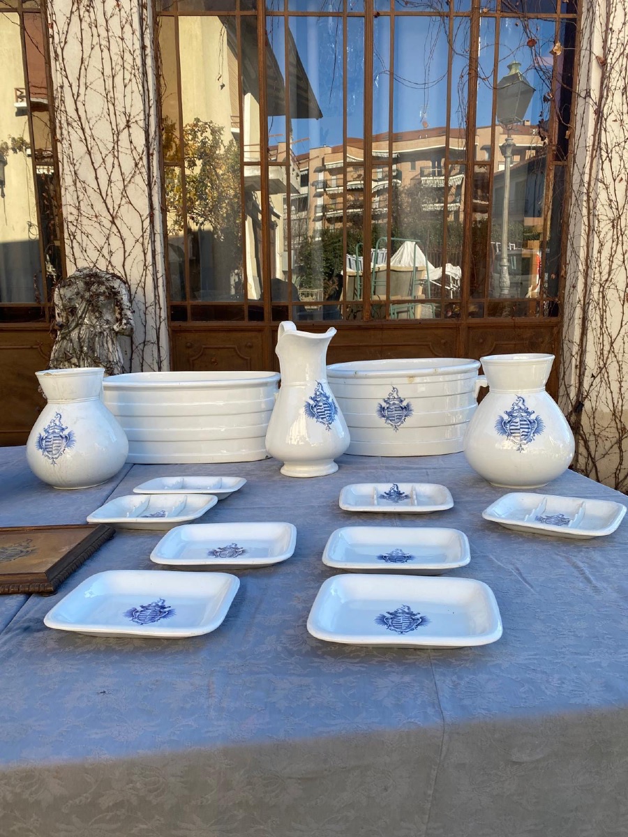 Set da bagno e da cucina di Richard Milano del 1800.-photo-1