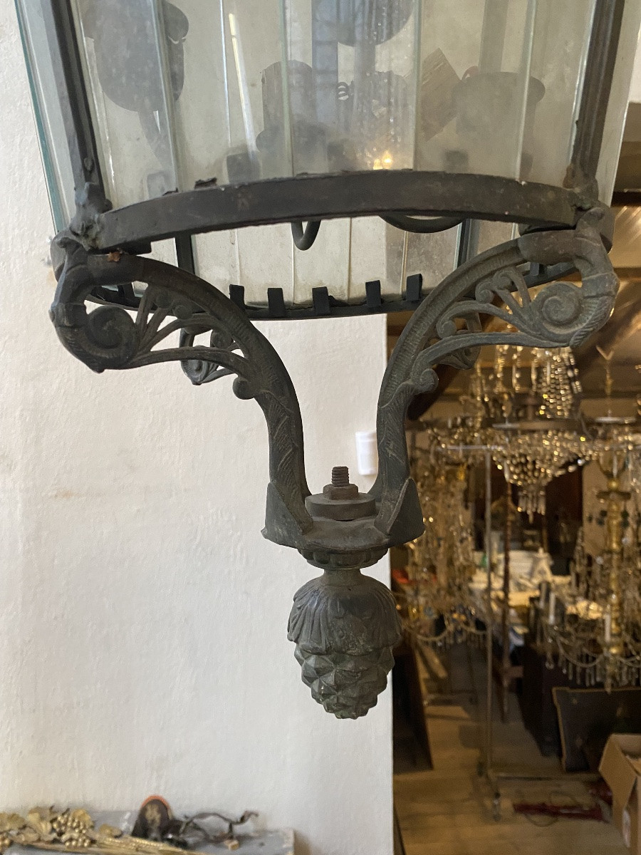 Lanterna antica in bronzo del 1800-photo-2