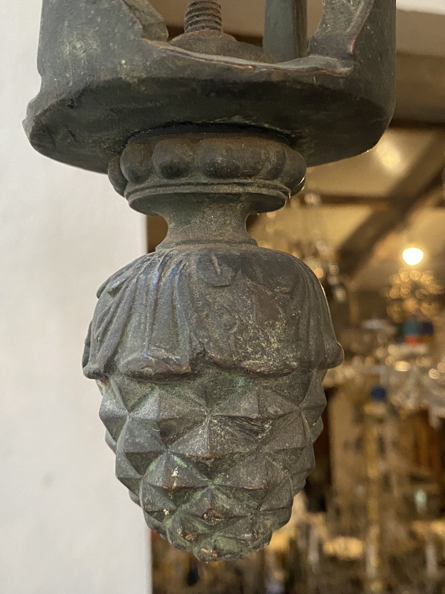 Lanterna antica in bronzo del 1800-photo-3