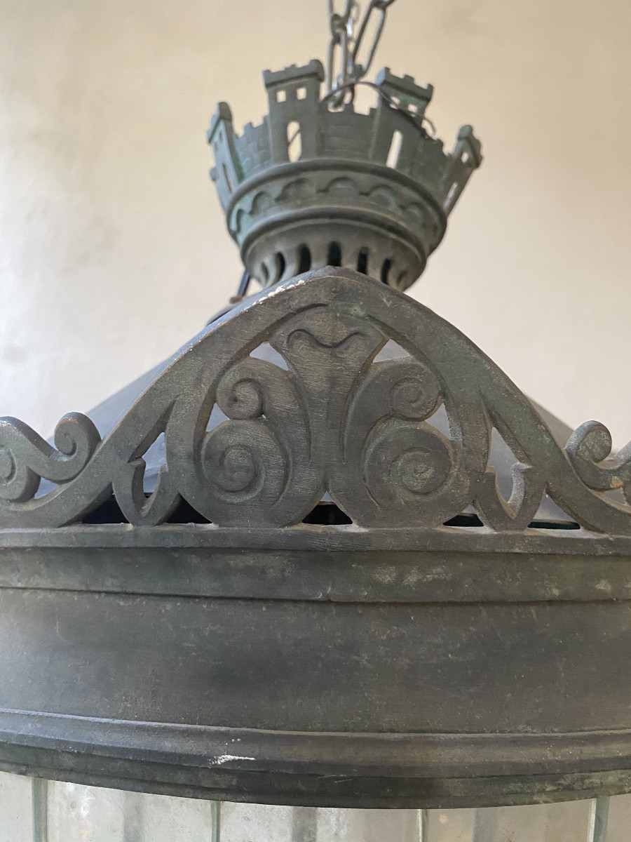 Lanterna antica in bronzo del 1800-photo-4