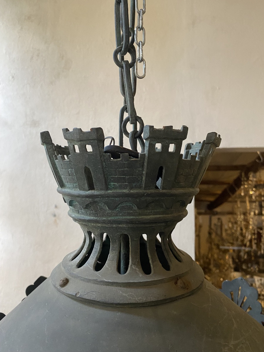 Lanterna antica in bronzo del 1800-photo-2