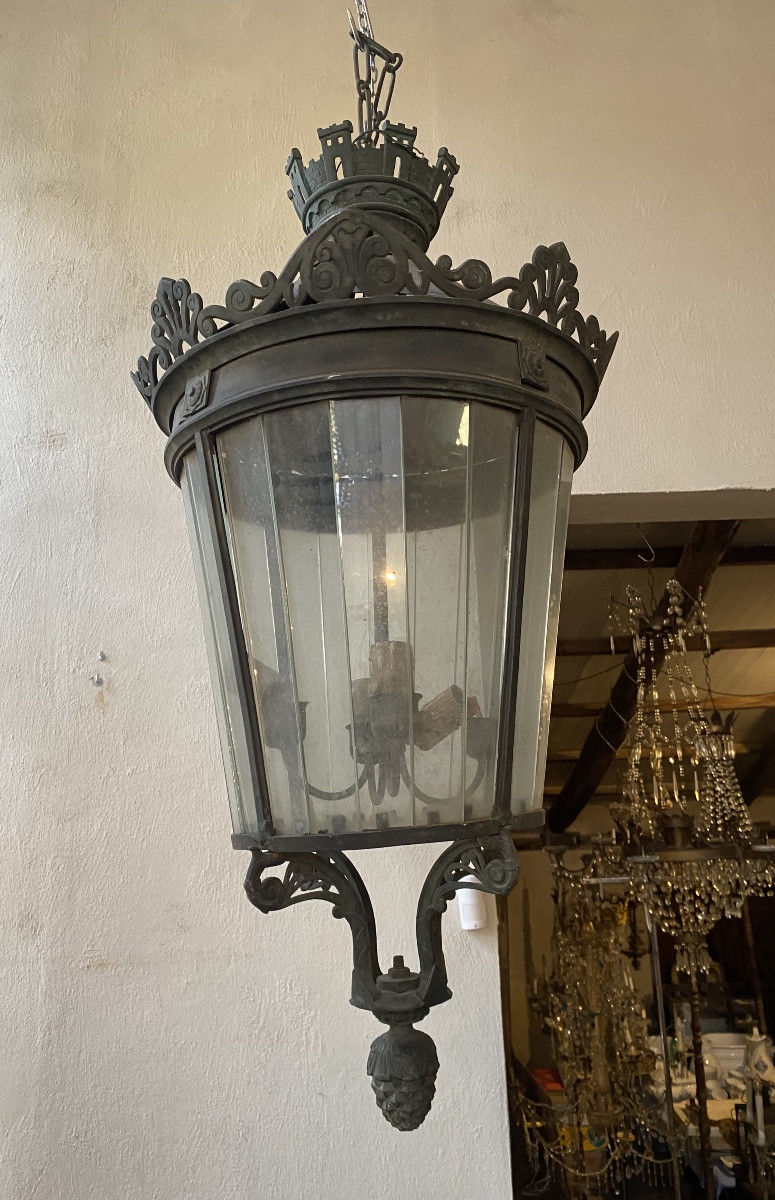 Lanterna antica in bronzo del 1800
