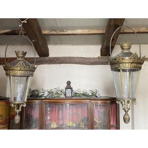 Coppia di lanterne in bronzo(Torino)