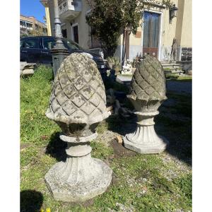 Coppia di pigne capipiglia dei primi del 1900