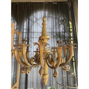 Antico lampadario italiano del XVIII secolo