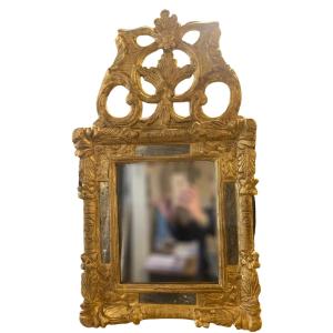 Small Mirror In Carved And Gilded Wood